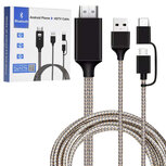 Bluetooth Lightning -Micro USB -Type C (3 IN 1) NAAR HDMI Adapter Kabel TV HDTV