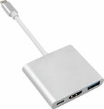 Adapter USB 3.1 C For HDMI 4K + USB 3.0 + USB C 