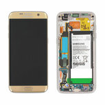Samsung Galaxy S7 Edge SM-G935F-LCD Display Module + Battery- Gold