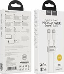 HOCO X51 High-Power Type C To Type C Cable, 100W, 5A, 1M White