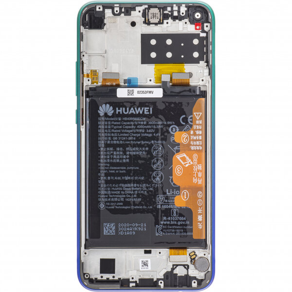 Huawei P40 Lite E-LCD Display Module + Battery- Blue 