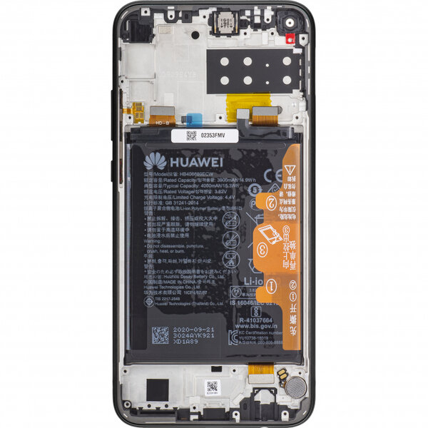 Huawei P40 Lite E-LCD Display Module + Battery- Black
