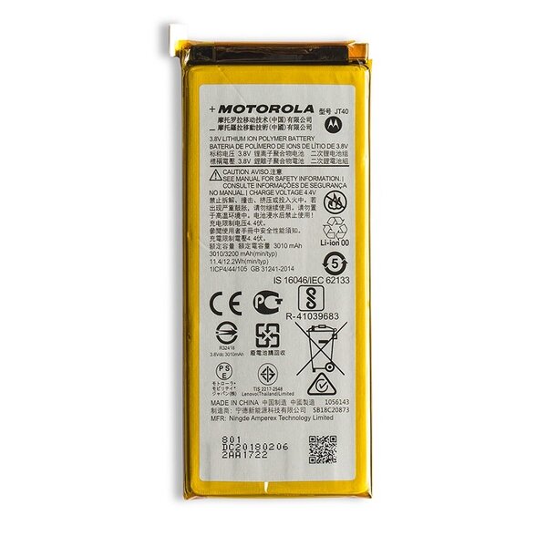 Motorola Moto G6 Plus-Battery JT40- 3010mAh