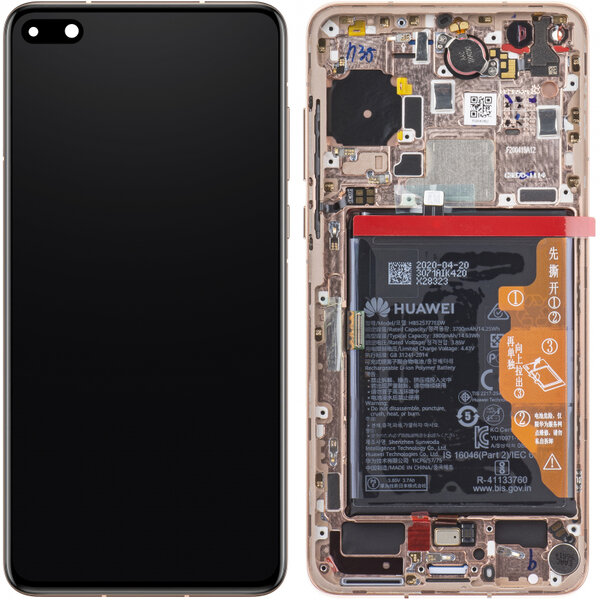 Huawei P40-LCD Display Module + Battery- Blush Gold