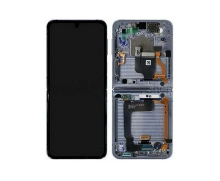 Samsung Galaxy Z Flip 4 5G SM-F721B-Inner Display Complete + Frame- Blue