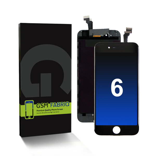 For iPhone 6 Display + Module + Metal Plate High Quality P/T - Black