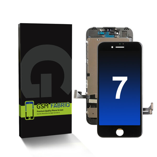 For iPhone 7 Display + Module + Metal Plate Quality P/T-Black