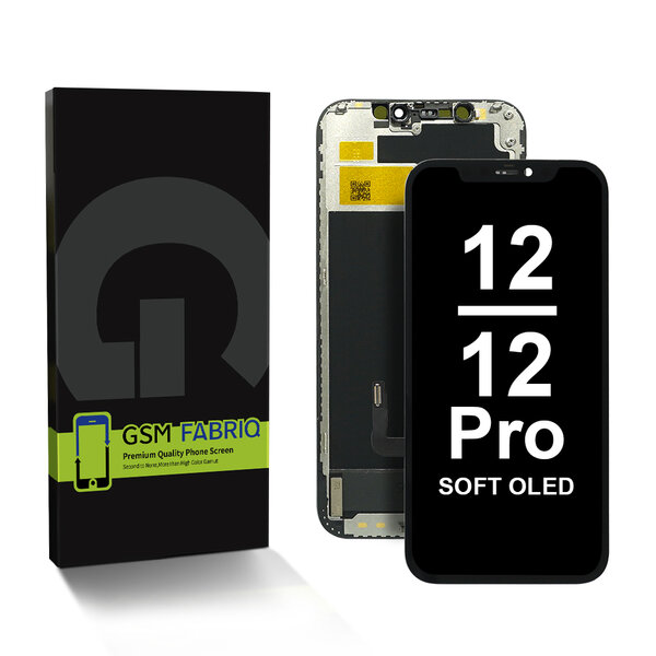For iPhone 12/ 12 Pro-LCD Display Module Soft Oled- Black