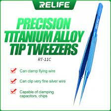 Relife RT-11C Precision Pointed Titanium Tweezer