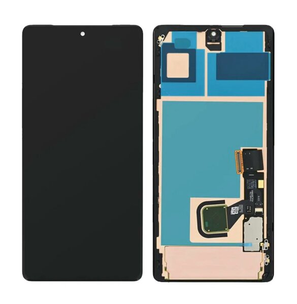 Google Pixel 7 Pro-Display + Frame + Fingerprint Flex- Black