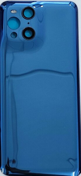 Oppo Find X3/ X3 Pro-Battery Cover with Camera Glass- Blue