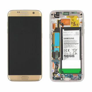 Samsung Galaxy S7 Edge SM-G935F-LCD Display Module + Battery- Gold