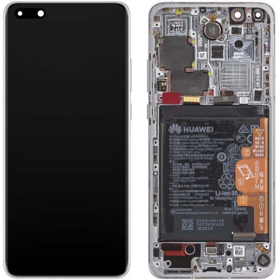Huawei P40 Pro-LCD Display Module + Battery- White