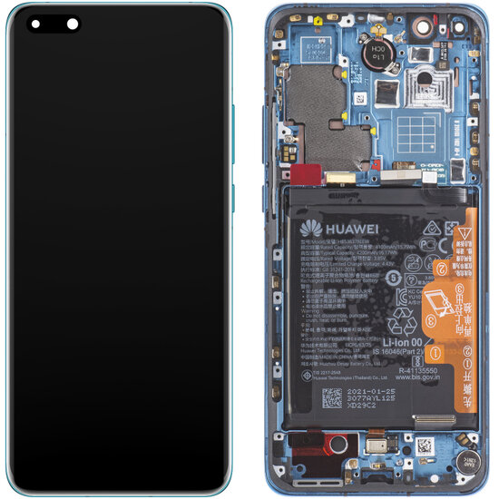 Huawei P40 Pro-LCD Display Module + Battery- Blue