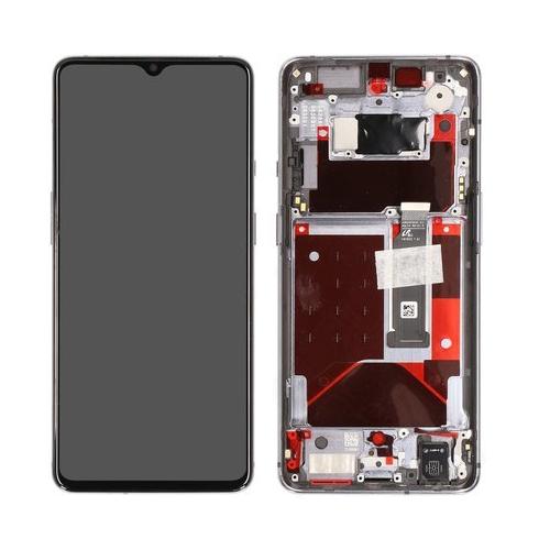 OnePlus 7T HD1901/HD1903-Display Complete + Frame- Frosted silver