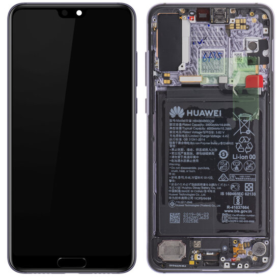 Huawei P20 Pro-LCD Display Module + Battery- Purple/Twilight