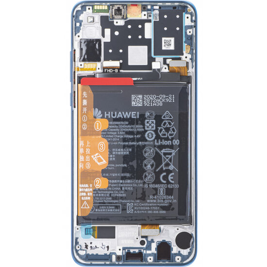 Huawei P30 Lite New Edition-LCD Display Module + Battery- Blue