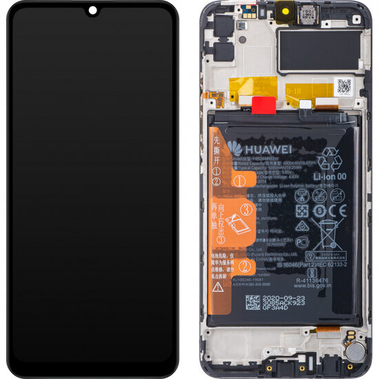 Huawei Y6P/Honor 9A-LCD Display Module + Battery- Black