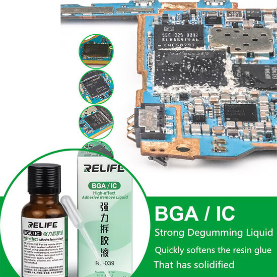 Liquid Glue Remover from PCB and IC Relife RL-039 20m