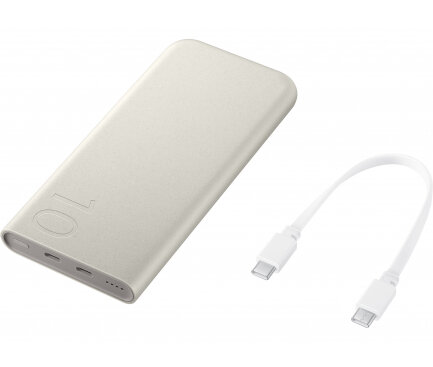 Samsung Powerbank 10000 MA Power Delivery (PD)- Quick Charge 3.0 Beige EB-P3400XUEGEU- EU Blister