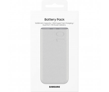 Samsung Powerbank 10000 MA Power Delivery (PD)- Quick Charge 3.0 Beige EB-P3400XUEGEU- EU Blister