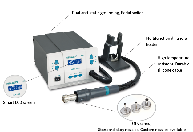 Quick 861DW ESD- Lead-Free Hot Air Rework Station 1000W