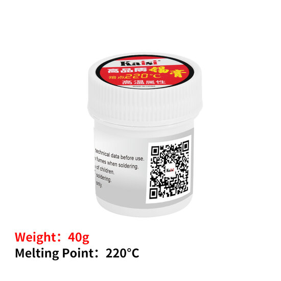 Kaisi Soldering Paste- Flux Lead-free Tin Paste 220℃ Meteling Point Welding Flux For PCB CUP LED Rework Tools