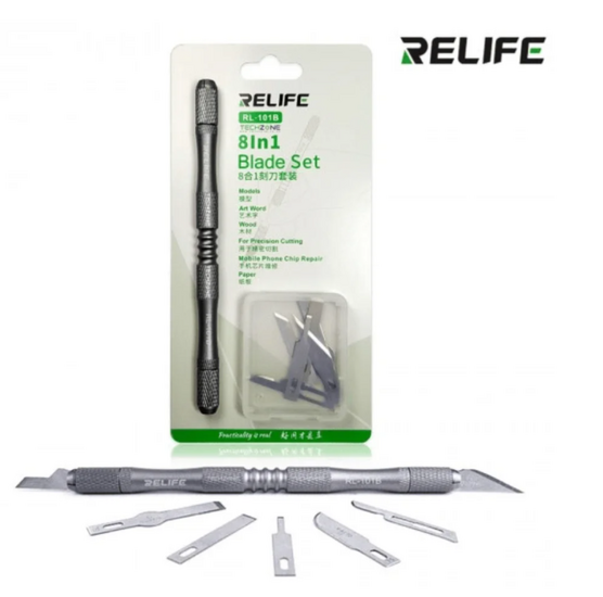 Relife RL-101B Motherboard BGA PCB IC CPU High Toughness Remove Glue Knife Set  8-in-1