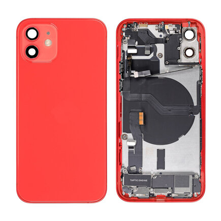 For iPhone 12 Middle Frame Pulled (A) Complete With Parts (No Battery) - Red