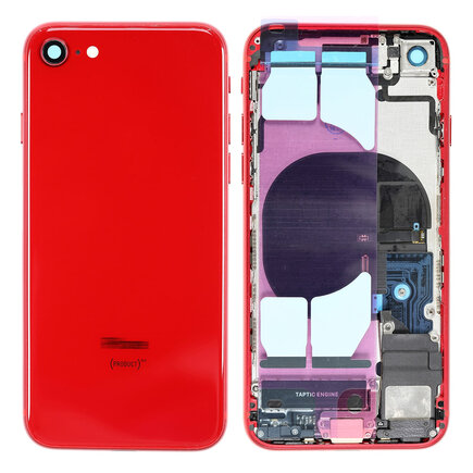 For iPhone SE 2020 Middle Frame Pulled (A) Complete With Parts (No Battery) - Red