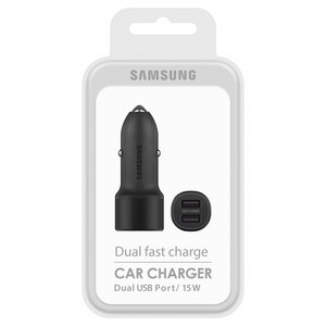 Samsung Car Charger USB EP-L1100NBEGWW, 2 X USB Black- EU Blister